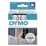 Cinta Rotuladora Adhesiva de Plástico Dymo D1 45013/ para Label Manager/ 12mm x 7m/ Negra-Blanca