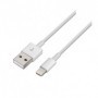 Cable Lightning Aisens A102-0035/ USB Macho - Lightning Macho/ Hasta 2.5W/ 60Mbps/ 1m/ Blanco