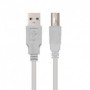 Cable USB 2.0 Impresora Nanocable 10.01.0105/ USB Macho - USB Macho/ 4.5m/ Beige
