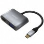 Conversor Aisens A109-0627/ HDMI Hembra - VGA Hembra - USB Tipo-C Macho/ 15cm/ Gris