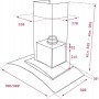 CAMPANA DECORATIVA TEKA NC985 90/CM INOX/CRISTAL