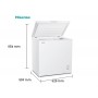 CONGELADOR HORIZONTAL HISENSE FT184D4AWYE 62,5X85,4X55,9 142/LITROS A+ ( F ) MODO BOTELLERO