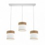 Regleta Cloe 3xe27 Blanco/blanca-madera Clara Regx60x16 cm