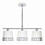 Lampara Dalia 3xe14 Blanco/plata Regx56x16 Cm