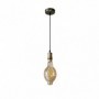 Colgante Dante 1xe27 Cuero/ambar  Bombilla  Incluida 8w 3000k 640lm Regx12x12 Cm