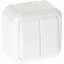 Conmutador Doble Ancient 2 Teclas Blanco 6x6x3 Cm