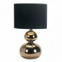 Sobremesa Ceramica Roa 1xe27 Oro Pantalla Negra 51x30x30 Cm