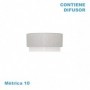 Pantalla Colgante Kenya M10 Gris/blanco 40Dx38dx22h Difusor Incluido