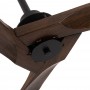 Ventilador Dc Vulturno Negro 1xe27 3 Aspas Roble  6 Velocidades C/remoto Y Temporizador 53/65,5x132x132 Cm