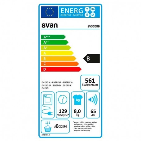 SECADORA SVAN SSC800BD CONDENSACION 8KG - Electrowifi