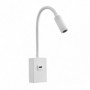 Aplique 3w 4000k Capote Blanco Usb E Interrupt. 43x6x4 Cm 285lm Articulab. Y Orientab.