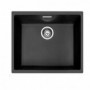 FREGADERO MEPAMSA CUBO 43.53 1/CUBETA NEGRO MUEBLE DE 45CM