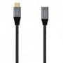 Cable Alargador USB 3.2 Tipo-C Aisens A107-0635 20GBPS 5A 100W/ USB Tipo-C Macho - USB Tipo-C Hembra/ Hasta 100W/ 2500Mbps/ 1m/ 