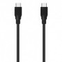 Cable USB 3.2 Tipo-C Aisens A107-0704 20GBPS 5A 100W/ USB Tipo-C Macho - USB Tipo-C Macho/ Hasta 100W/ 2500Mbps/ 2m/ Negro