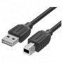 Cable USB 2.0 Impresora Vention COQBD/ USB Tipo-B Macho - USB Macho/ 480Mbps/ 50cm/ Negro