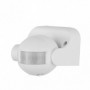 Sensor Movimiento Detector Ip44 Blanco 8x8,5x11cm  360º Alcance Hasta 12 M