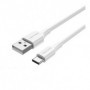 Cable USB 2.0 Tipo-C Vention CTHWH/ USB Tipo-C Macho - USB Macho/ Hasta 60W/ 480Mbps/ 2m/ Blanco