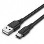 Cable USB 2.0 Tipo-C Vention CTHBH/ USB Tipo-C Macho - USB Macho/ Hasta 60W/ 480Mbps/ 2m/ Negro