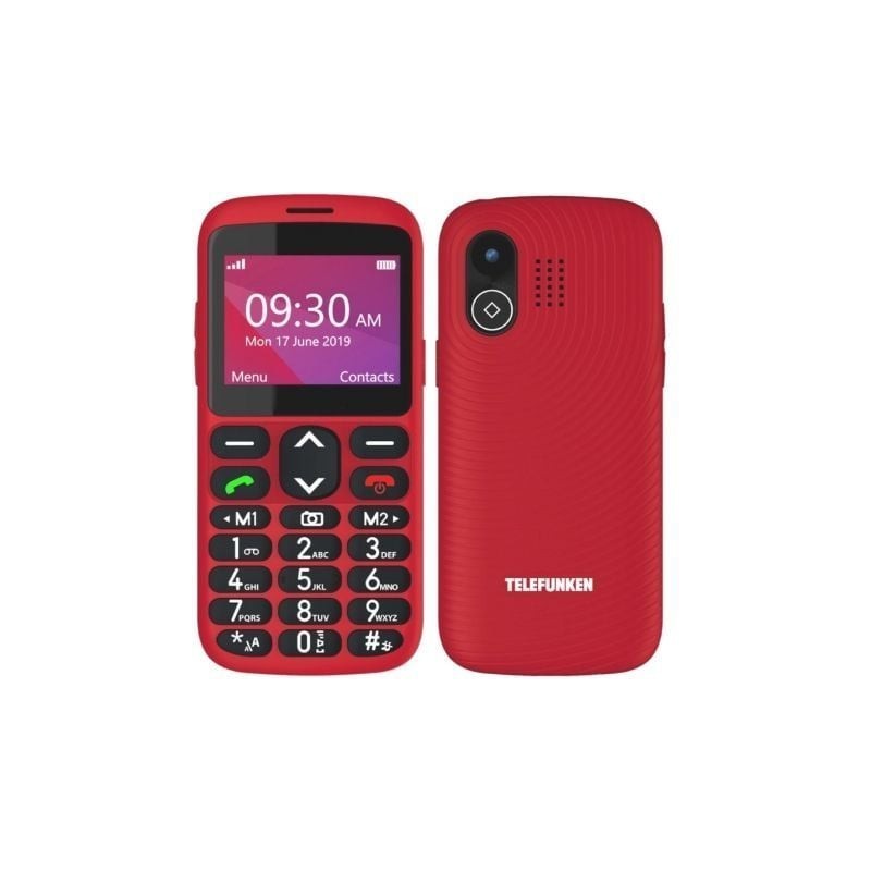 Teléfono Móvil Telefunken S415 para Personas Mayores/ Rojo