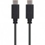 Cable USB 2.0 Tipo-C Nanocable 10.01.2301/ USB Tipo-C Macho - USB Tipo-C Macho/ 1m/ Negro