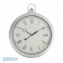 Reloj De Pared Epoca Plata 41x35x5 Cm Mov.continuo