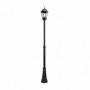 Farola Exterior Aluminio Regulus 1xe27 Negro    230x25x25 Cm Regulable En Altura  Ip44