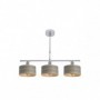 Lampara Gilda 3xe14 Cromo/madera Gris Regx55x14 Cm