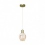 Colgante Meteoro 1xe27 Cuero/ambar Regx14 3 Oquedades