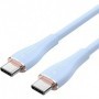 Cable USB 2.0 Tipo-C Vention TAWSG/ USB Tipo-C Macho - USB Tipo-C Macho/ Hasta 100W/ 480Mbps/ 1.5m/ Azul