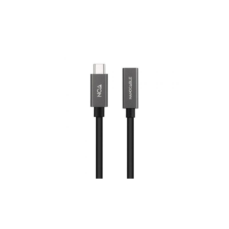 Cable alargador usb 2.0 nanocable 10.01.203/ usb macho - usb hembra/ 1.8m/  beige