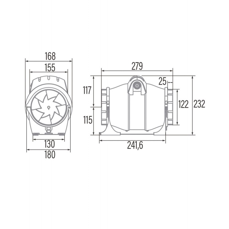 EXTRACTOR CATA DUCT IN-LINE 125/320 DE CONDUCTO 365M3/H | Accitech