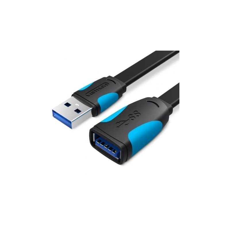 Cable Alargador USB 3.0 Vention VAS-A13-B100/ USB Macho - USB Hembra/ 1m/  Negro y Azul