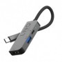 Docking USB Tipo-C Linq LQ48000/ 1x USB Tipo-C Macho/ 1x HDMI 4K Hembra/ 1x USB/ USB Tipo-C PD/ Gris