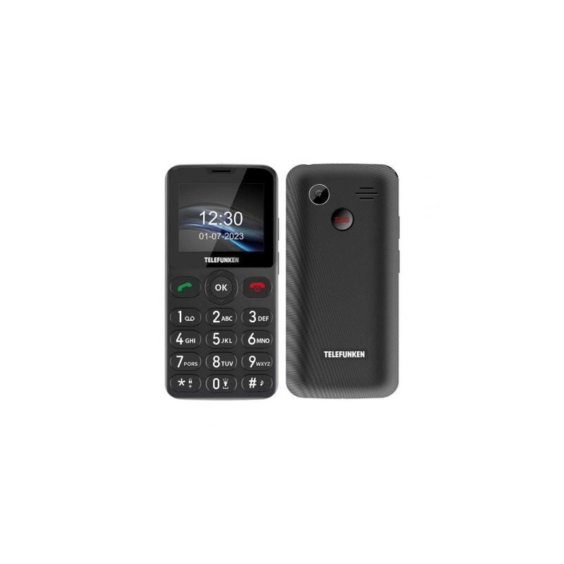 Teléfono Móvil Telefunken S445 para Personas Mayores/ Negro