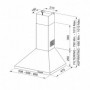 CAMPANA DECORATIVA MEPAMSA GAVIA 70/CM BLANCA MAX 740 M³H CLASE B