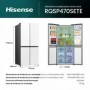SIDEBYSIDE HISENSE RQ5P470SETE 178X79 4/PUERTA CRISTAL BLANCO