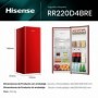 FRIGORIFICO HISENSE RR220D4BRE 1/PUERTA ROJO 130X52 CICLICO CLASE E, 165/LITROS
