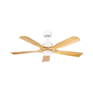 Ventilador Dc Letur 18w Blanco/haya 5aspas ABRILA 132 cm