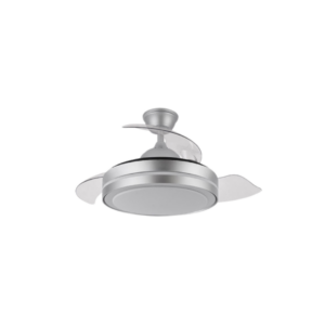 Ventilador de techo Esparta Peque plata 3 aspas retractiles Abrila 75 cm