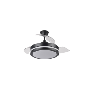 Ventilador de Techo Abrila Esparta Peque Negro 3 aspas retractiles 72 cm