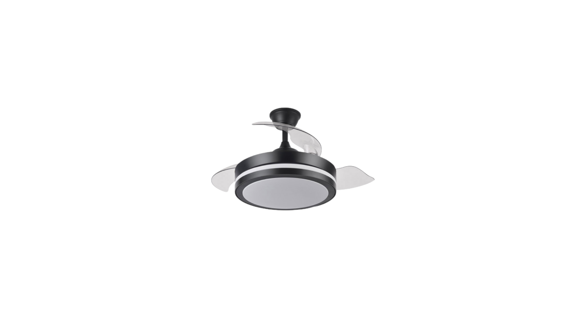 Ventilador de Techo Abrila Esparta Peque Negro 3 aspas retractiles 72 cm