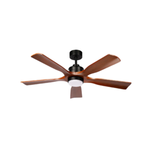Ventilador Dc Letur 18w Negro/roble 5aspas ABRILA 132 cm