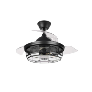 Ventilador de Techo Tornado Negro 3aspas Desplegables 6velocidades