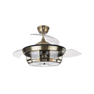 Ventilador Dc Tornado Mini Cuero 3aspas Desplegables 6velocidades