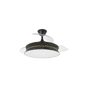 Ventilador Decor 72w Negro/negro Plata ABRILA