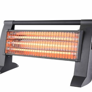 BASTILIPO, EQG-1200, Estufa de cuarzo, 3 potencias 400/800/1200W, dispositivo antivuelco, color gris.