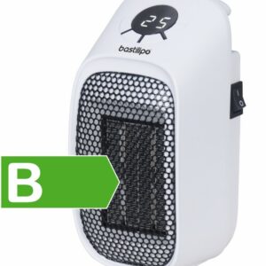 BASTILIPO, MC-400, Micro calefactor, resistencia PTC, 400W, con temporizador 1-12 horas