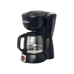 BASTILIPO, MOKKA GOTEO 6, cafetera de goteo de 6 tazas, 600W, negro/acero