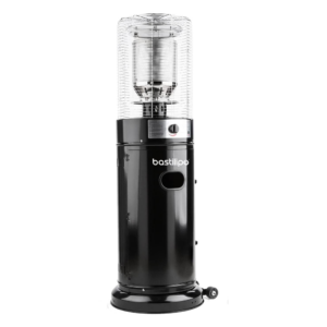 BASTILIPO, PROMETEO BLACK 11K, estufa gas para exterior 11KW, color negro, con ruedas de transporte