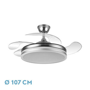 Ventilador Retractil  Bayomo 59w 6980lm Niquel